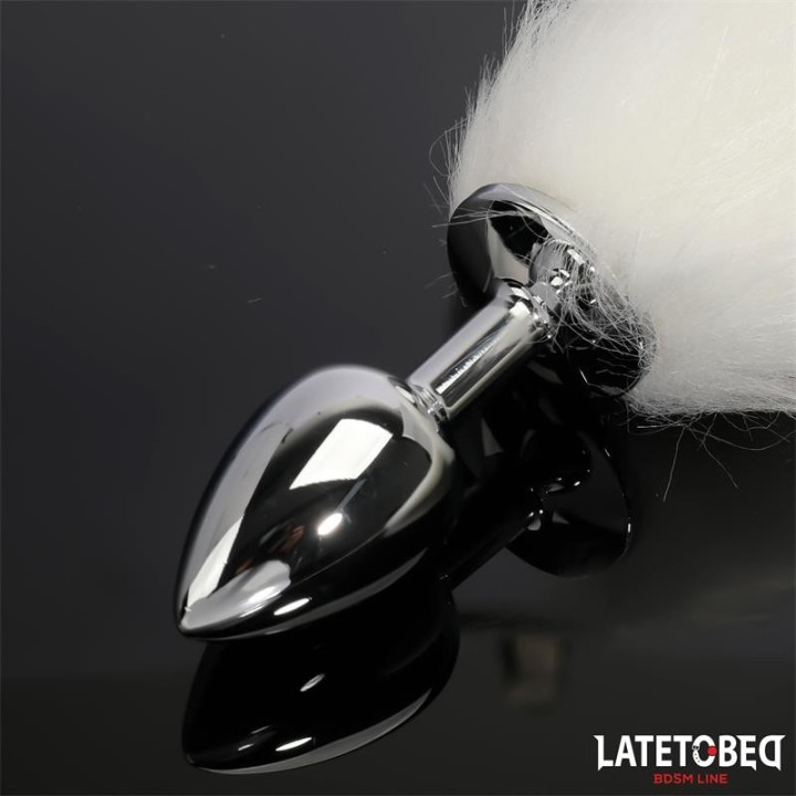 Anal plug with tail White 40 cm - 8436626090132 - Teknashop Ltd