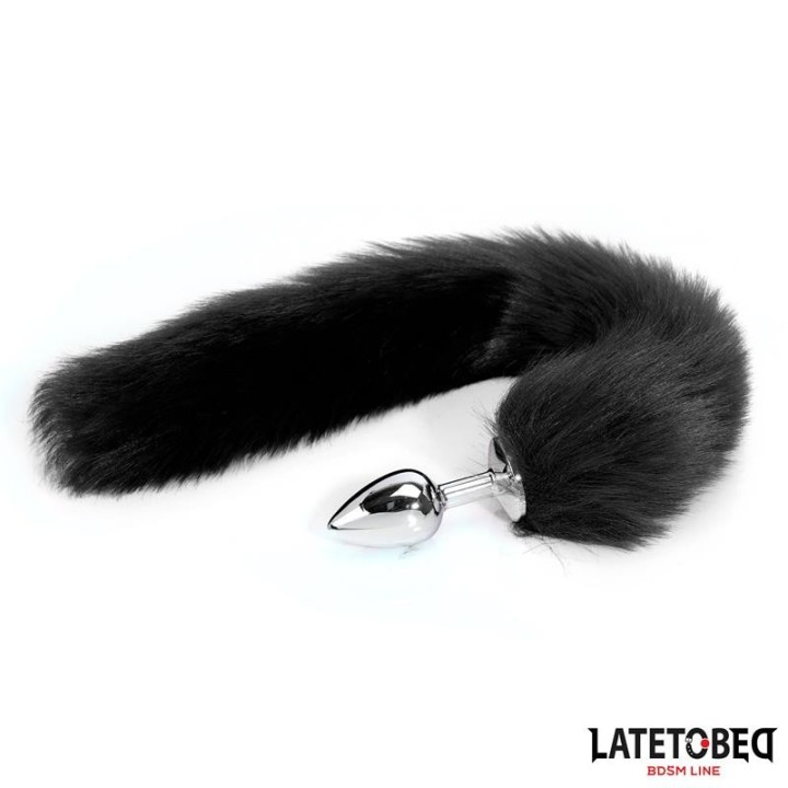 Anal plug with tail Black 40 cm - 8436626090101 - Teknashop Ltd