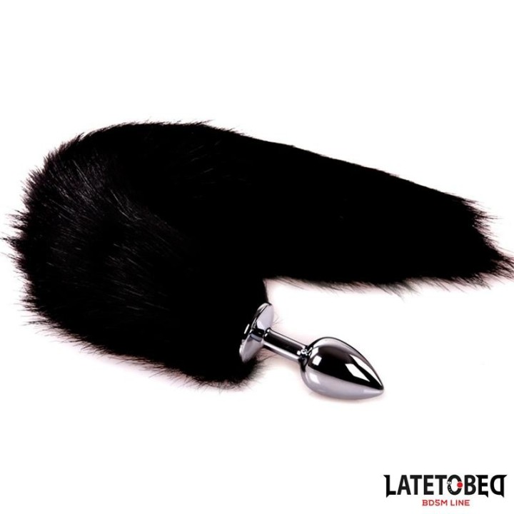 Anal plug with tail Black 40 cm - 8436626090101 - Teknashop Ltd