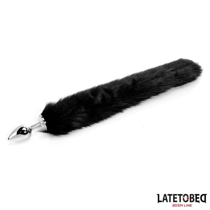 Anal plug with tail Black 40 cm - 8436626090101 - Teknashop Ltd
