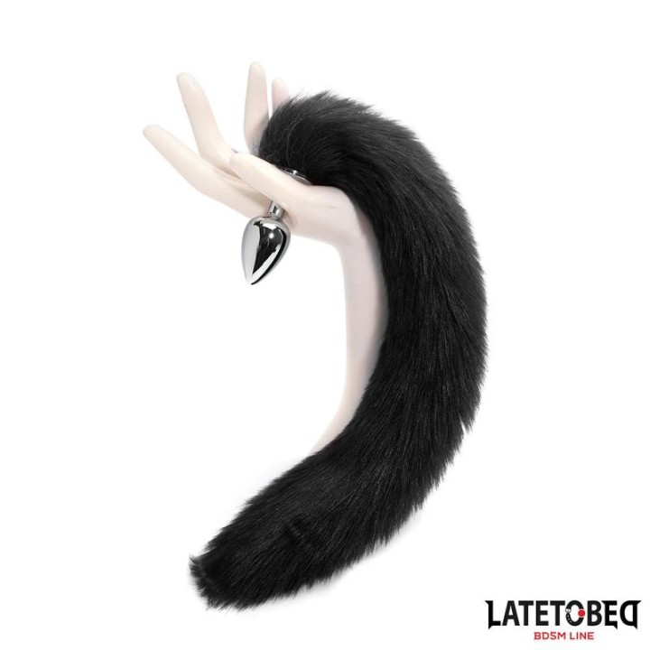Anal plug with tail Black 40 cm - 8436626090101 - Teknashop Ltd