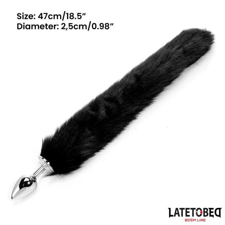 Anal plug with tail Black 40 cm - 8436626090101 - Teknashop Ltd