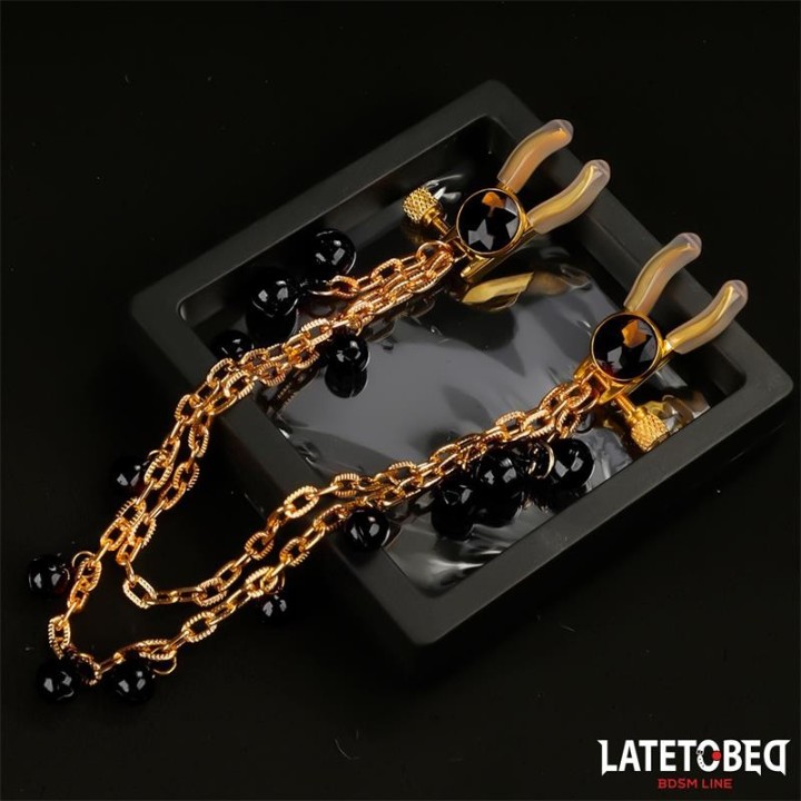 Nipple Clamps with Chain and Bells - 8436615009671 - Teknashop Ltd