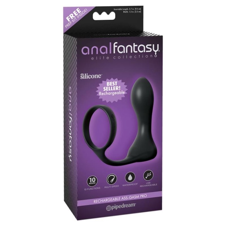 Vibrating Ass-Gam Black - PD-4776-23 - Teknashop Ltd