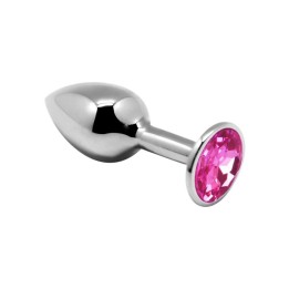 Anal Plug with Pink Jewel Size M - A-70096 - Teknashop Ltd