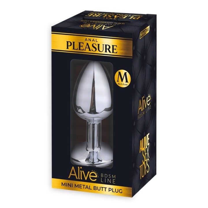 Anal Plug with Pink Jewel Size M - A-70096 - Teknashop Ltd