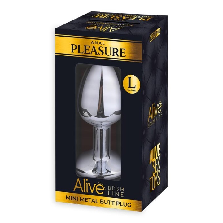 Anal Plug with Pink Jewel Size L - A-70101 - Teknashop Ltd