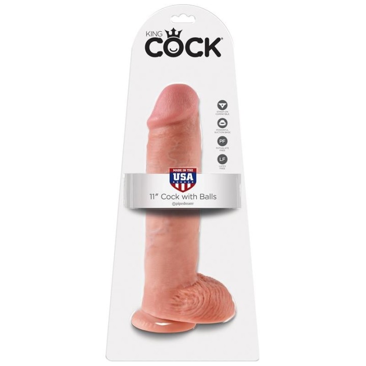 King Cock Cock with Balls 11 - Flesh - PD-5510-21 - Teknashop Ltd