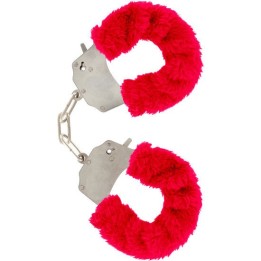 TOYJOY - FURRY FUN CUFFS BONDAGE RED - D-222231 - Teknashop Ltd
