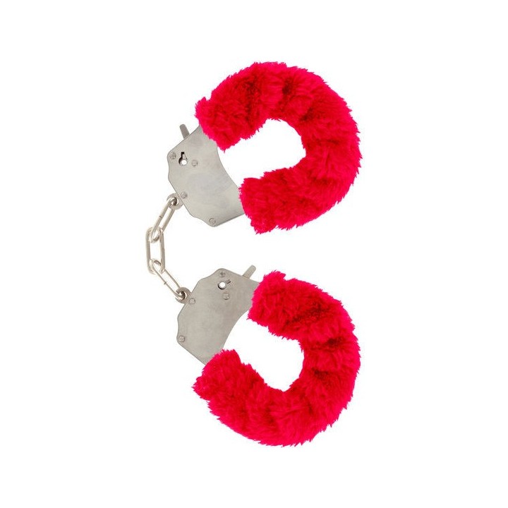 TOYJOY - FURRY FUN CUFFS BONDAGE RED - D-222231 - Teknashop Ltd