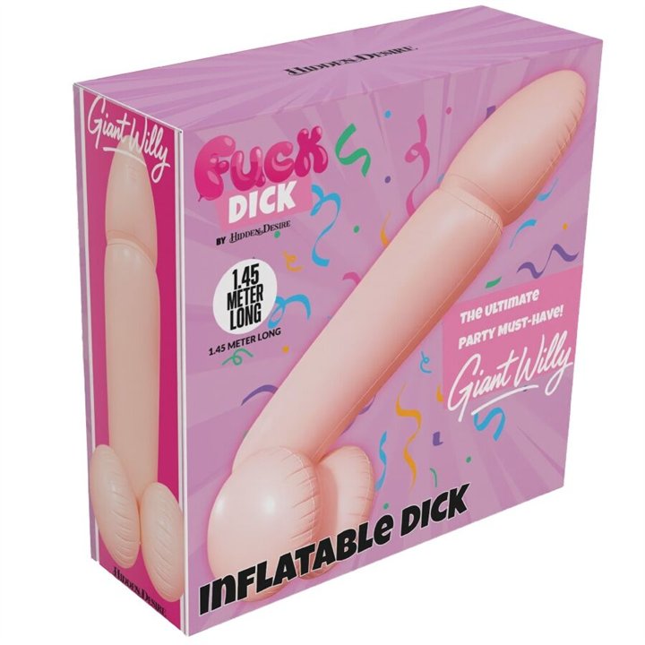 HIDDEN DESIRE - GIANT WILLY INFLATABLE PENIS 145 CM - D-245533 - Teknashop Ltd
