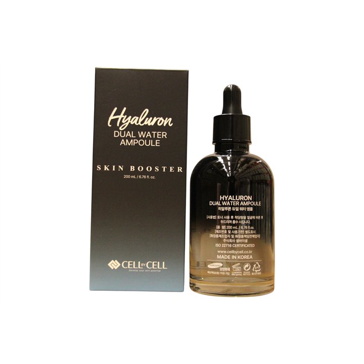 Cell By Cell, Dual Water Ampoule, Hyaluronic Acid, Hydrating & Soothing, Serum, For Face, 200 ml - Teknashop Ltd