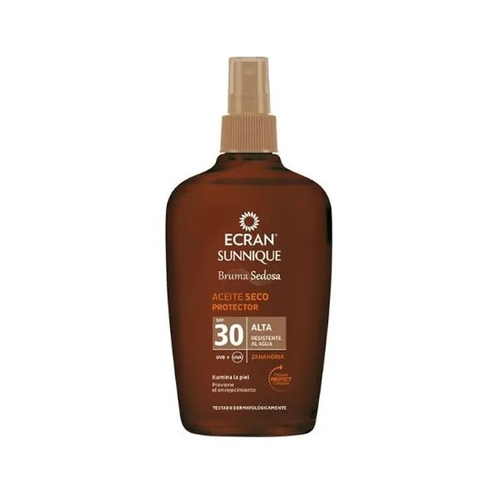 Ecran Sunnique Silky Mist Protective Dry Oil Spf30 100ml - unisex - Teknashop Ltd