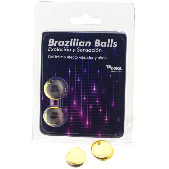TALOKA - 2 BRAZILIAN BALLS VIBRATING & SHOCK EFFECT EXCITING GEL - D-232613 - Teknashop Ltd