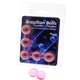 TALOKA - 5 BRAZILIAN BALLS REFRESH VIBRATING EFFECT EXCITING GEL - D-232635 - Teknashop Ltd