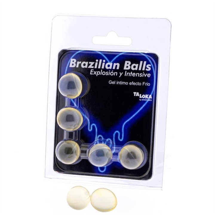 TALOKA - 5 BRAZILIAN BALLS COLD & VIBRATION EFFECT EXCITING GEL - D-232629 - Teknashop Ltd