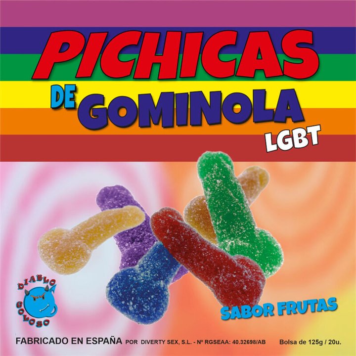 PRIDE - GUMMY PENIS FRUITS WITH SUGAR LGBT - D-231701 - Teknashop Ltd