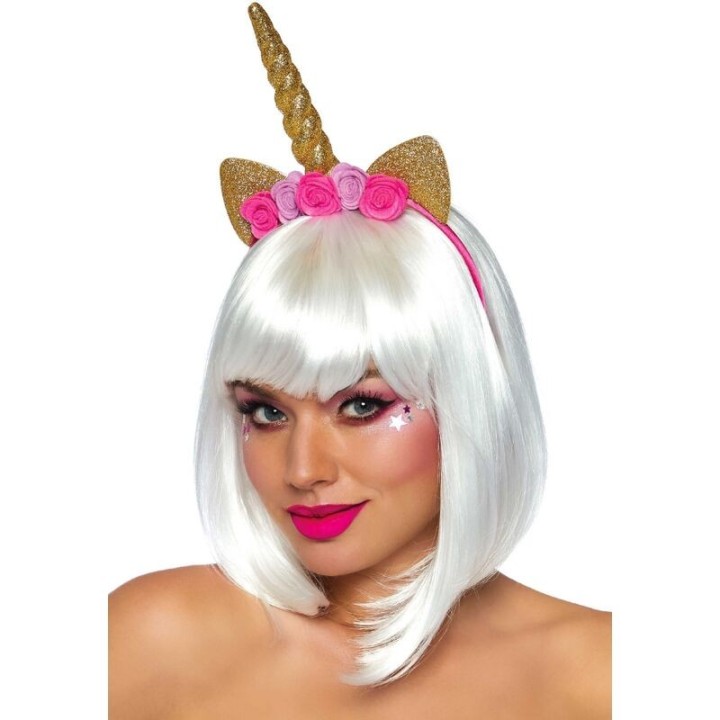 LEG AVENUE - UNICORN FLOWER HEADBAND GOLD - D-242052 - Teknashop Ltd