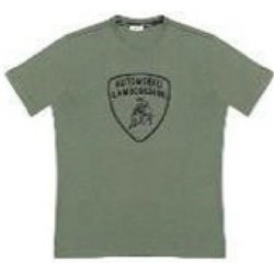 LAMBORGHINI SIZE L EMBOSSED SHIELD T-SHIRT GREEN