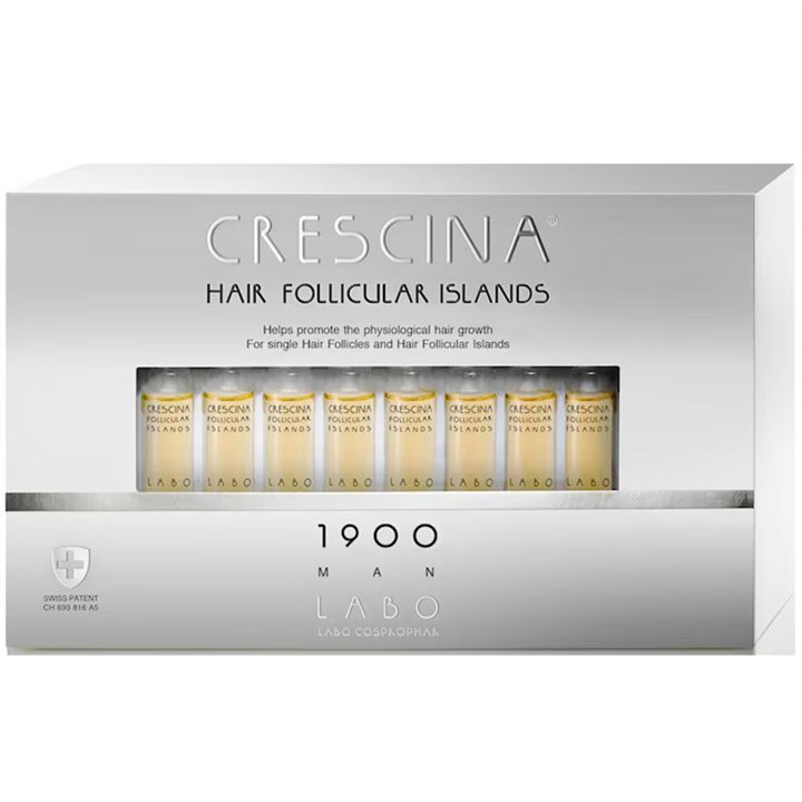 Set, Labo Cosprophar Suisse,  Crescina Follicular Islands 1900, For Growth Stimulation, Ampoules Treatment Serum, For Scalp, For