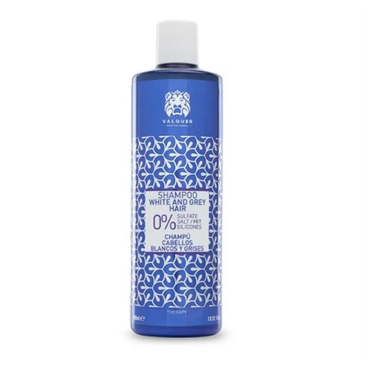Valquer Shampoo White And Grey Hair 0% 400ml - unisex - Teknashop Ltd