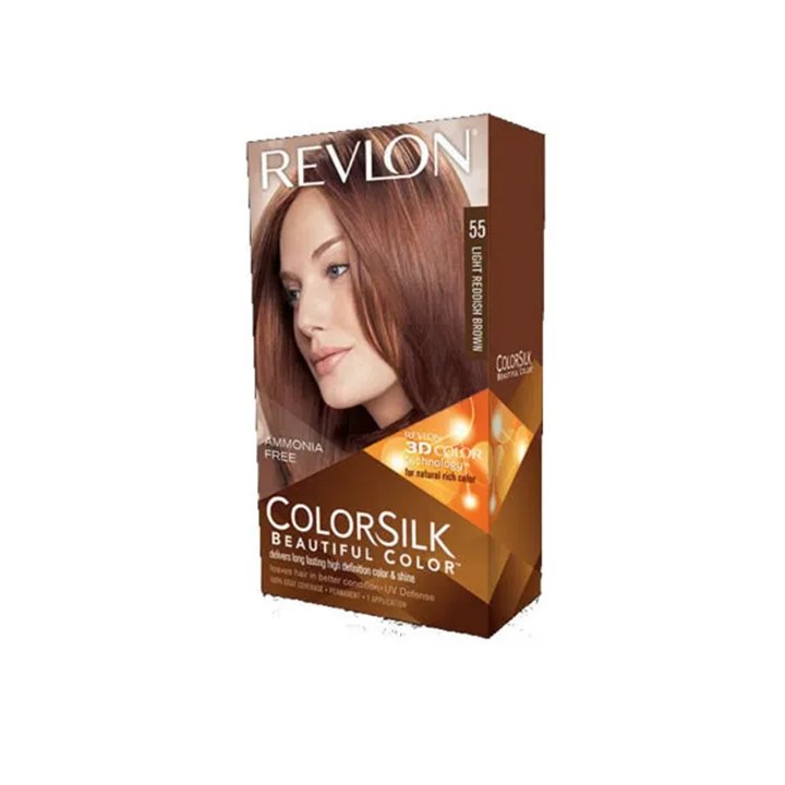 Revlon Colorsilk Ammonia Free 55 Light Reddish Brown  - unisex - Teknashop Ltd