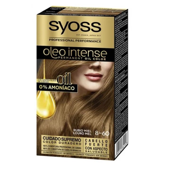 Syoss Oleo Intense Permanent Hair Color 8-60 Honey Blonde - unisex - Teknashop Ltd
