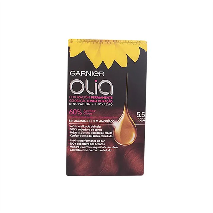 Garnier Olia Permanent Coloring 5,5 Mahogany - unisex - Teknashop Ltd