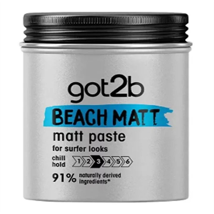 Schwarzkopf Got2b Beach Matt Paste Surfer Look 100ml - unisex - Teknashop Ltd