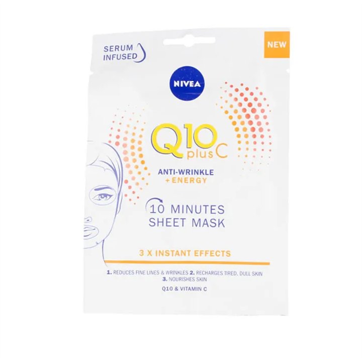 Nivea Q10+Vitamin C Anti Wrinkle Energizing Face Mask - unisex - Teknashop Ltd