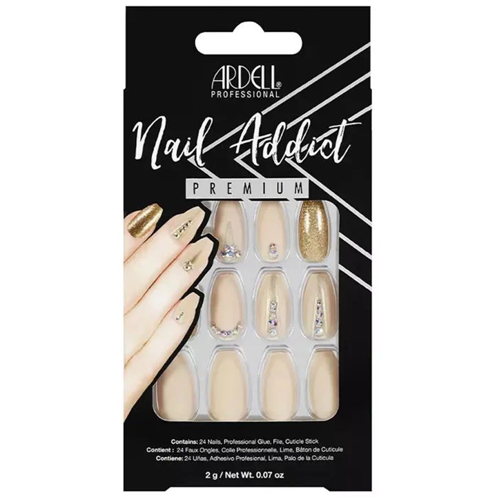Ardell Nail Addict Nude Jeweled False Nails - unisex - Teknashop Ltd