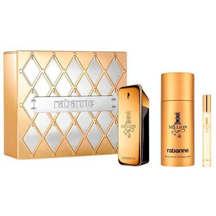 Paco Rabanne Estuche 1 Million Eau De Toilette 100ml Desodorante 150ml Eau De Toilette 10ml - unisex - Teknashop Ltd
