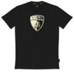 LAMBORGHINI SIZE L T-SHIRT TWO SIDES LOGO BLACK