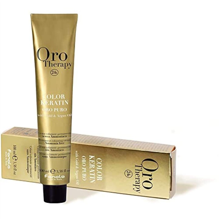 Oro Therapy, 24k Oro Puro, Ammonia-Free, Permanent Hair Dye, 5.6 Light Brown Red, 100 ml - Teknashop Ltd