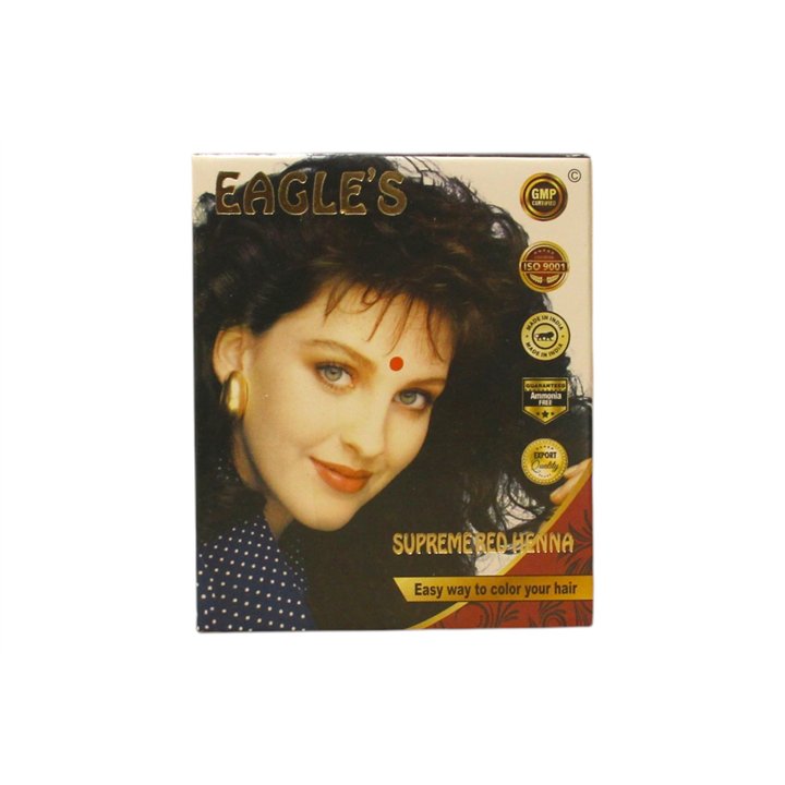 Set, Eagles, Henna Hair Color, Permanent Hair Dye,  Bright Red, 6 pcs, 10 g - Teknashop Ltd