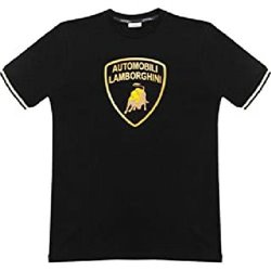 LAMBORGHINI SIZE L MENS3D GOLD LOGO T-SHIRT BLACK