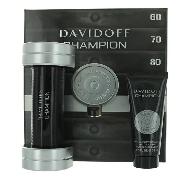 Davidoff Champion Eau De Toilette Spray 90ml Set 2 Pieces - unisex - Teknashop Ltd