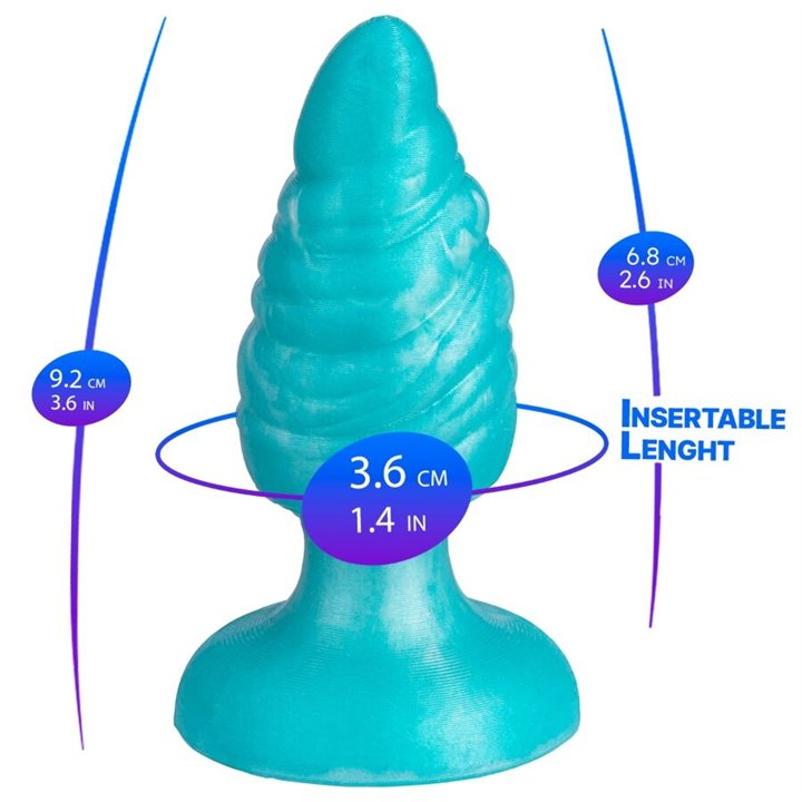 SILEXD - MELTY ANAL PLUG FANTASY LIQUID SILICONE THERMOREACTIVE CELESTIAL BLUE 9.2 CM - D-245453 - Teknashop Ltd