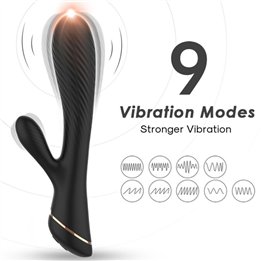 ARMONY - VIBRATOR RABBIT SILICONE BLACK - D-237934 - Teknashop Ltd