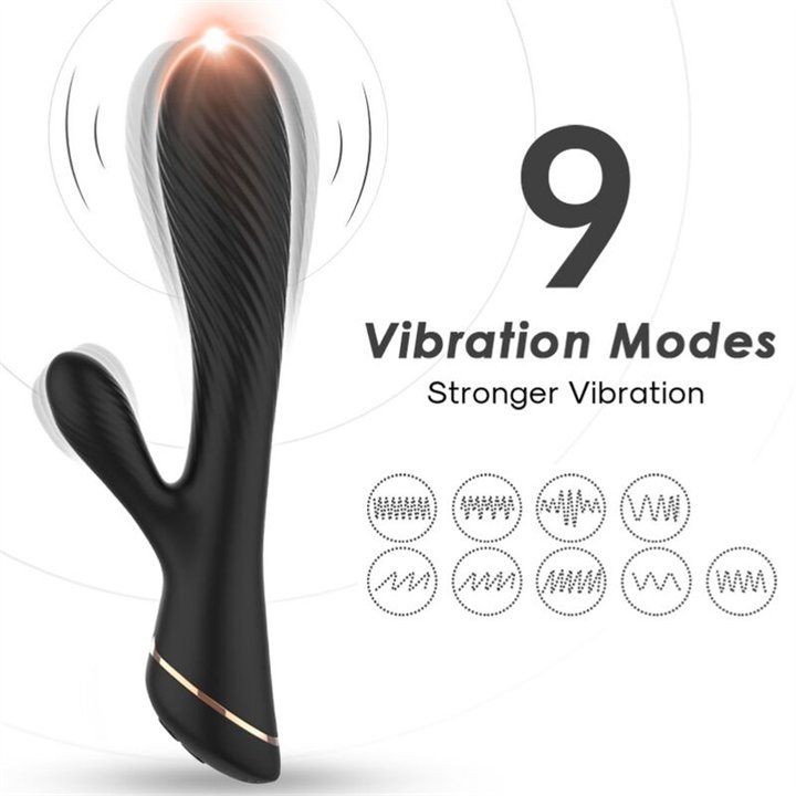 ARMONY - VIBRATOR RABBIT SILICONE BLACK - D-237934 - Teknashop Ltd