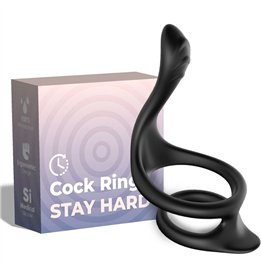 ARMONY - TAIL DOUBLE ANAL RING BLACK - D-238016 - Teknashop Ltd