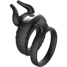 ARMONY - BULL'S PASION RING VIBRATOR 10 SPEEDS BLACK - D-241156 - Teknashop Ltd