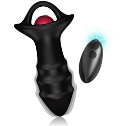 ARMONY - KYLIN FINGER VIBRATOR & ANAL PLUG REMOTE CONTROL BLACK - D-238047 - Teknashop Ltd