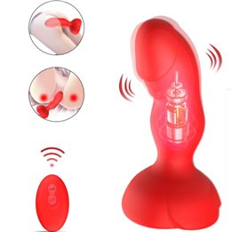ARMONY - EXTREME A BLOOM ROSE VIBRATOR & ANAL PLUG REMOTE CONTROL RED - D-241173 - Teknashop Ltd