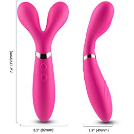 ARMONY - Y-WAND MASSAGER & VIBRATOR DOUBLE HEAD FUCHSIA - D-237981 - Teknashop Ltd