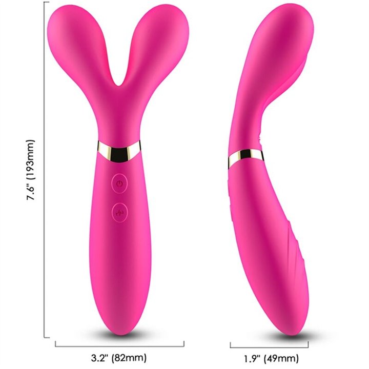 ARMONY - Y-WAND MASSAGER & VIBRATOR DOUBLE HEAD FUCHSIA - D-237981 - Teknashop Ltd