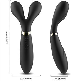 ARMONY - Y-WAND MASSAGER & VIBRATOR DOUBLE HEAD BLACK - D-237982 - Teknashop Ltd