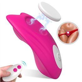 ARMONY - BUTTERFLY WEARABLE PANTIES VIBRATOR REMOTE CONTROL PINK - D-238003 - Teknashop Ltd