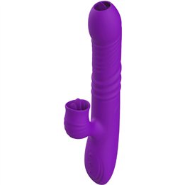 ARMONY - FULLY G SPOT RABBIT VIBRATOR WITH STIMULATING TONGUE VIOLET HEAT EFFECT - D-238188 - Teknashop Ltd