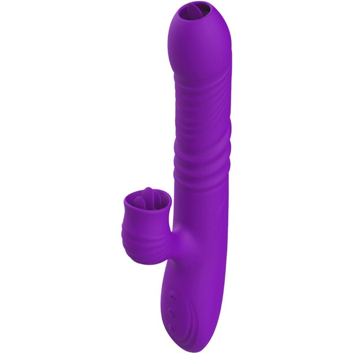 ARMONY - FULLY G SPOT RABBIT VIBRATOR WITH STIMULATING TONGUE VIOLET HEAT EFFECT - D-238188 - Teknashop Ltd